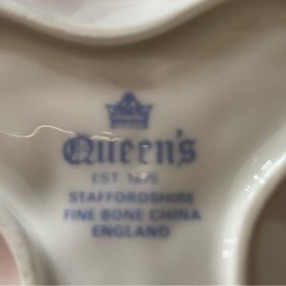 White Floral Porcelain Divided Serving Dish - Picture 3 of 5
